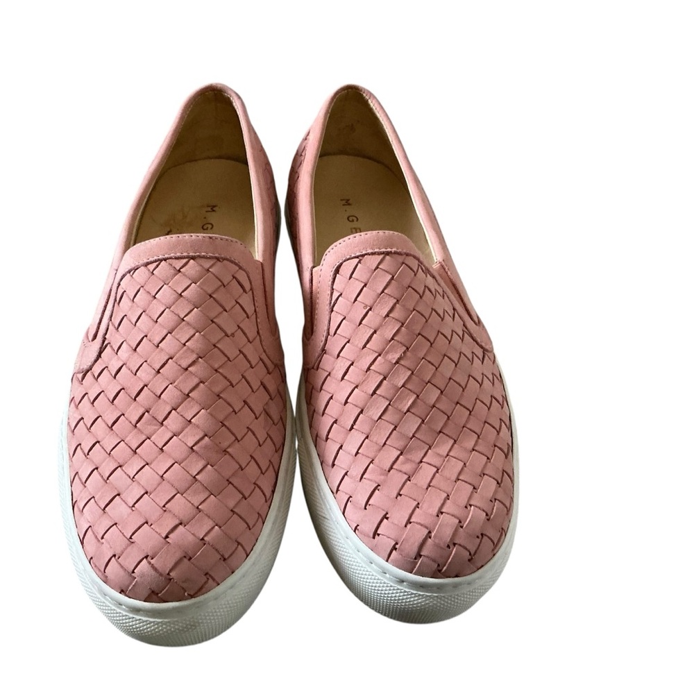 M. Gemi the cerchio woven slip on loafers pink leather fashion tennis shoes 41